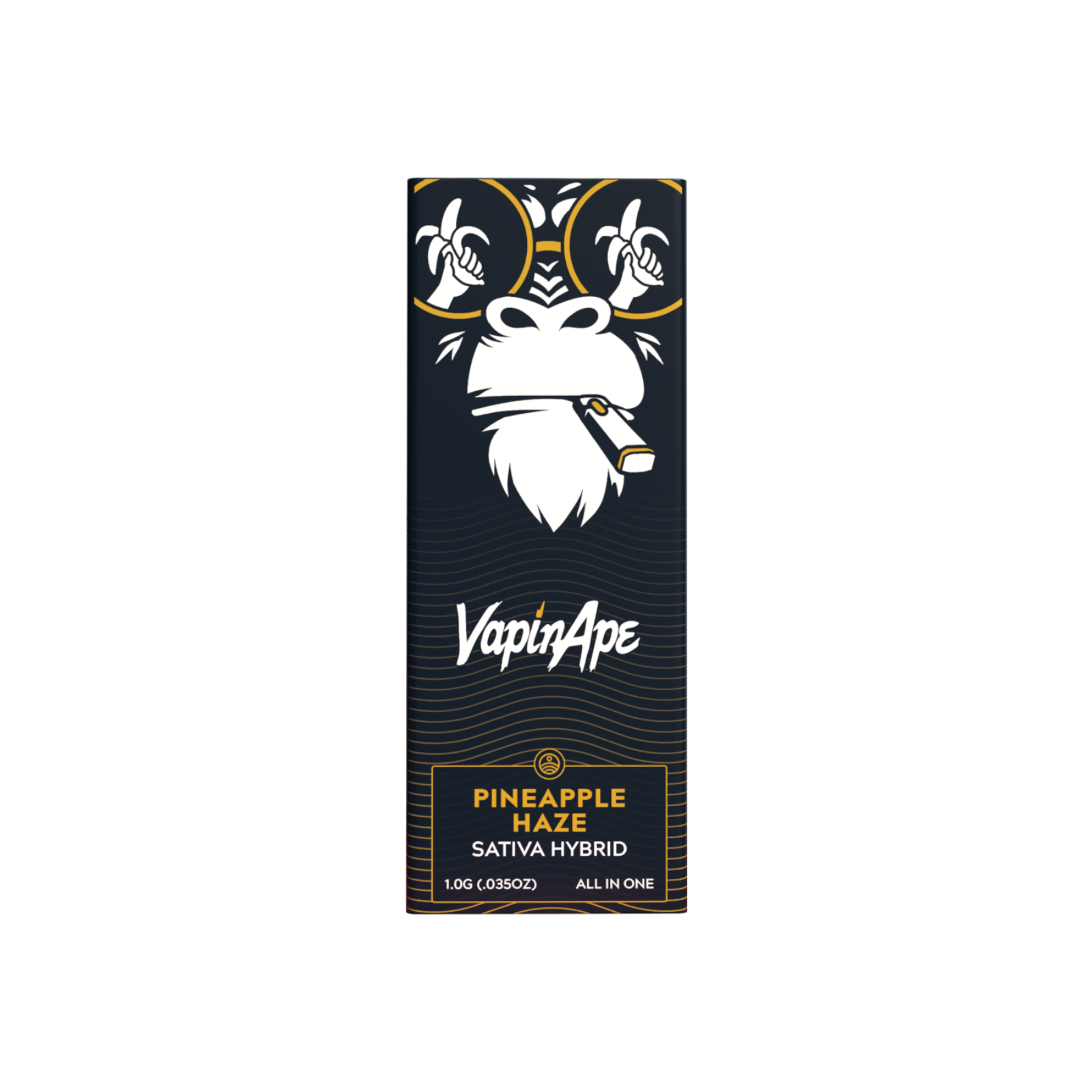 Photograph of product: VAPIN APE | PINEAPPLE HAZE | Oui'd | DISPOSABLE VAPE | 1G | REC