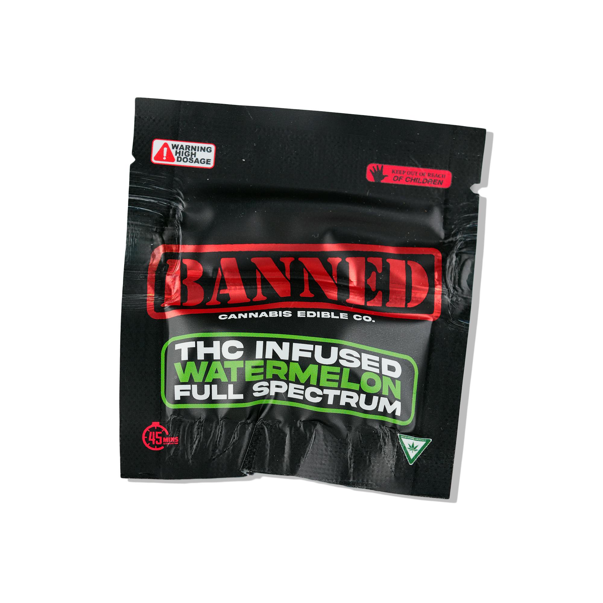 Photograph of product: Banned: Singles - Watermelon 200mg Gummy