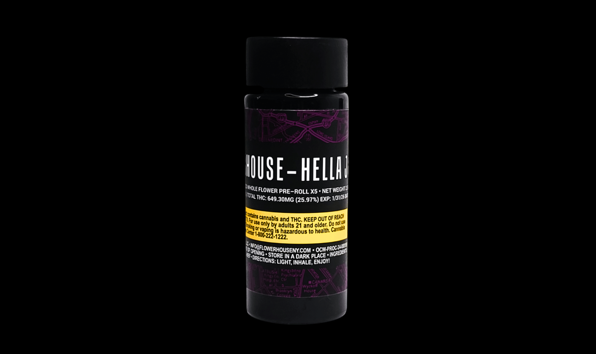 Photograph of product: Flowerhouse | Hella Jelly Infused Pre-Roll 5pk | Oui'd-Hybrid