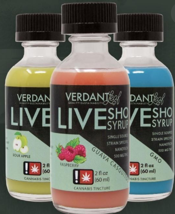 Photograph of product: Verdant Leaf | Solventless Syrup | 500 mg | Tropical Punch | Oui'd