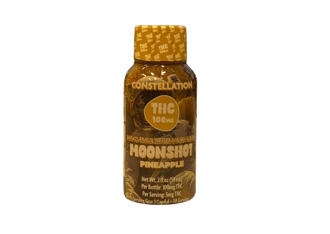 Photograph of product: Constellation Moonshot- Pineapple au chocolat Rosin Nano Emlusified Drink 100mg 2Floz