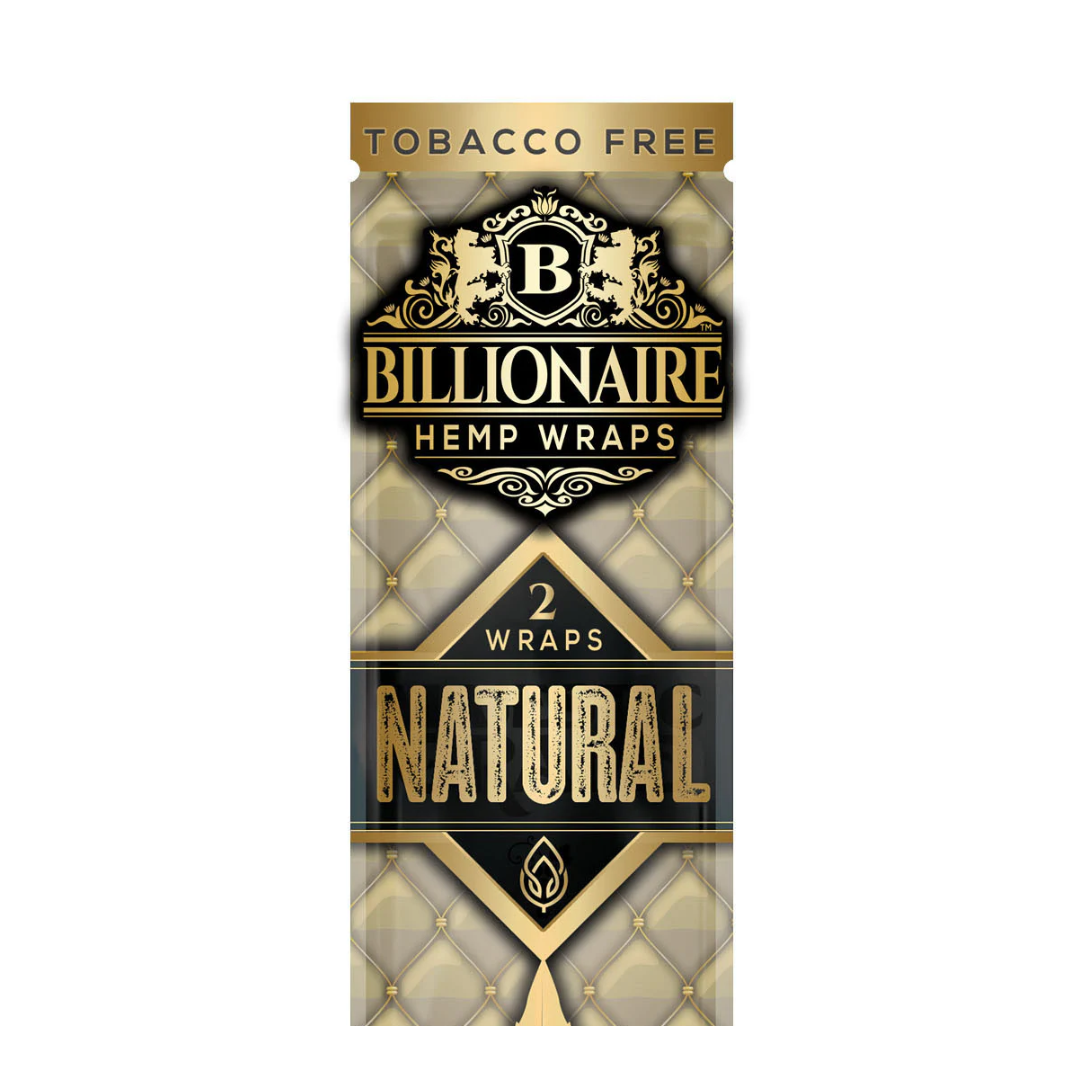 Photograph of product: Billionaire | Natural Hemp Wraps | 2 Pack