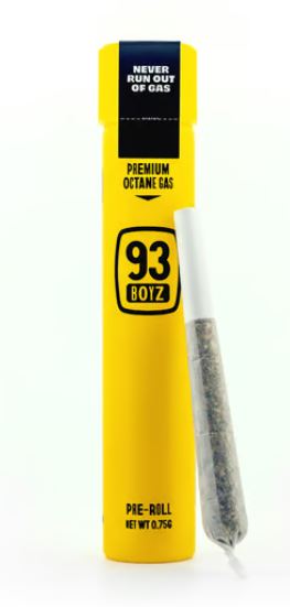 Photograph of product: 93 BOYZ PEANUT BUTTER MINTZ NUG-ROLLS .75G