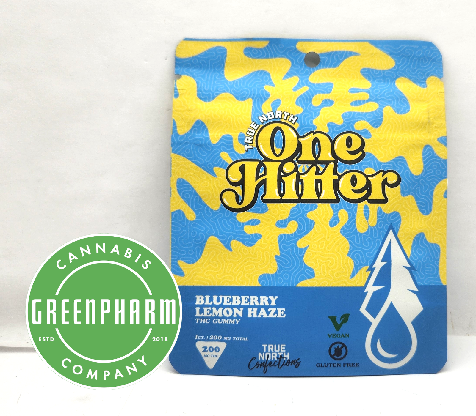 Photograph of product: Edible | True North | Blueberry Lemon Haze One HItter Gummy | 200mg