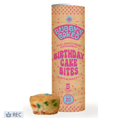 Photograph of product: Bubby's Birthday Cake 25mg 5pk