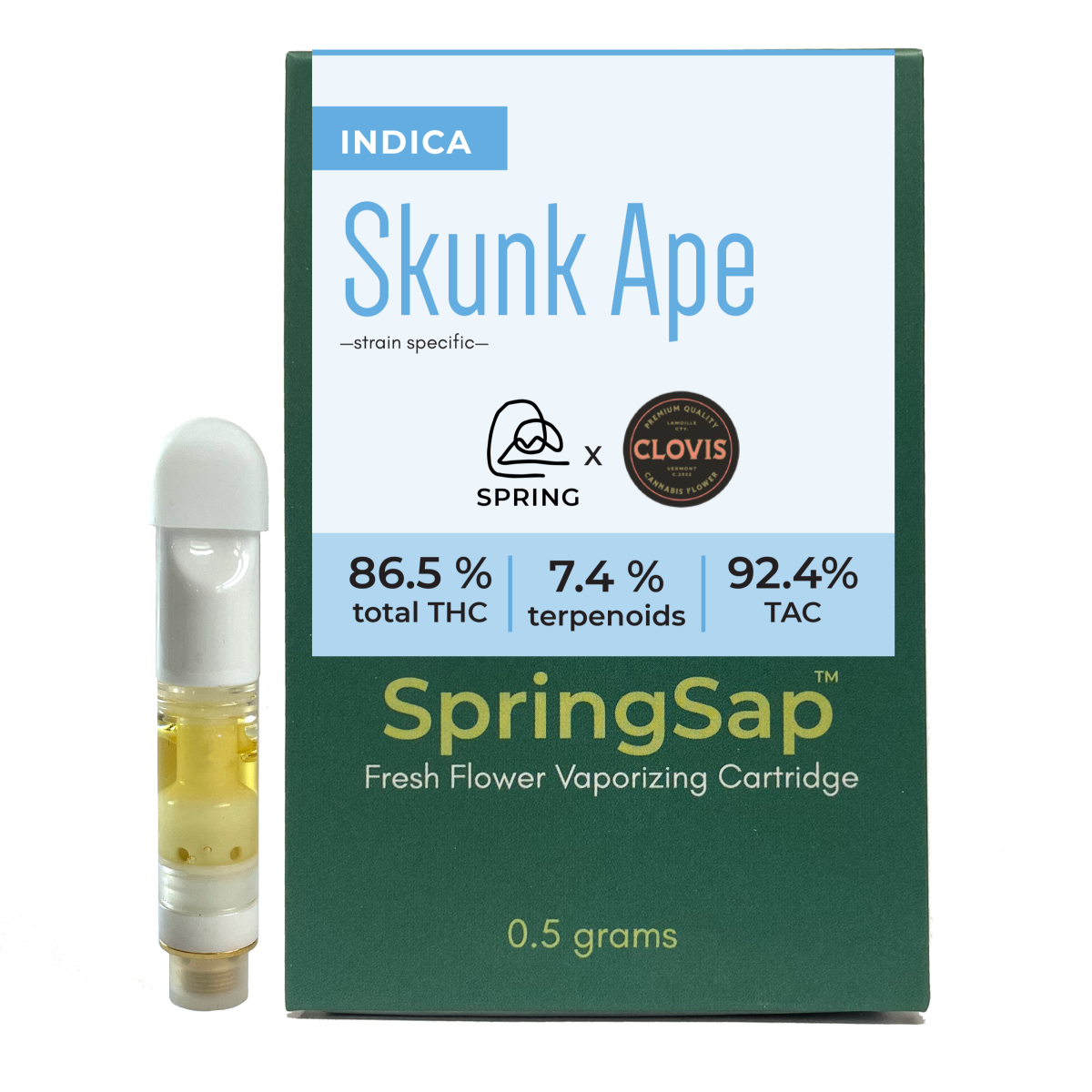 Photograph of product: SpringSap LIVE Resin Cartridge: Skunk Ape