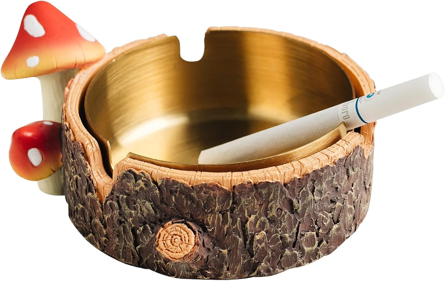 Photograph of product: Cute Mushroom Ashtray with Stainless Steel Tray