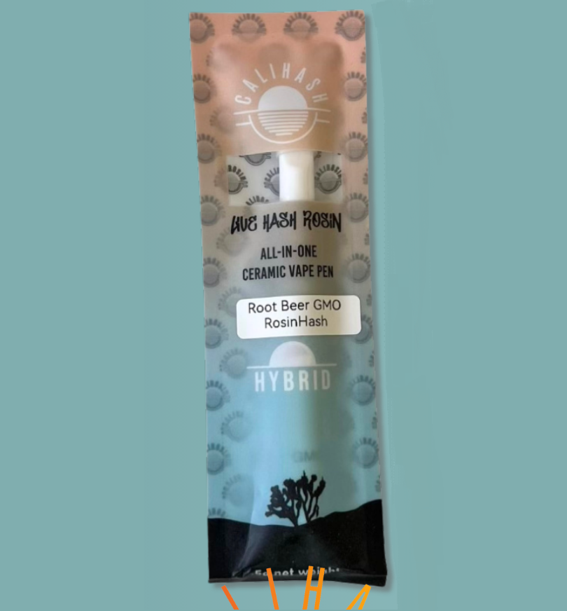 Photograph of product: Cali au chocolat All In One Rosin Vape 0.5g | Root Beer