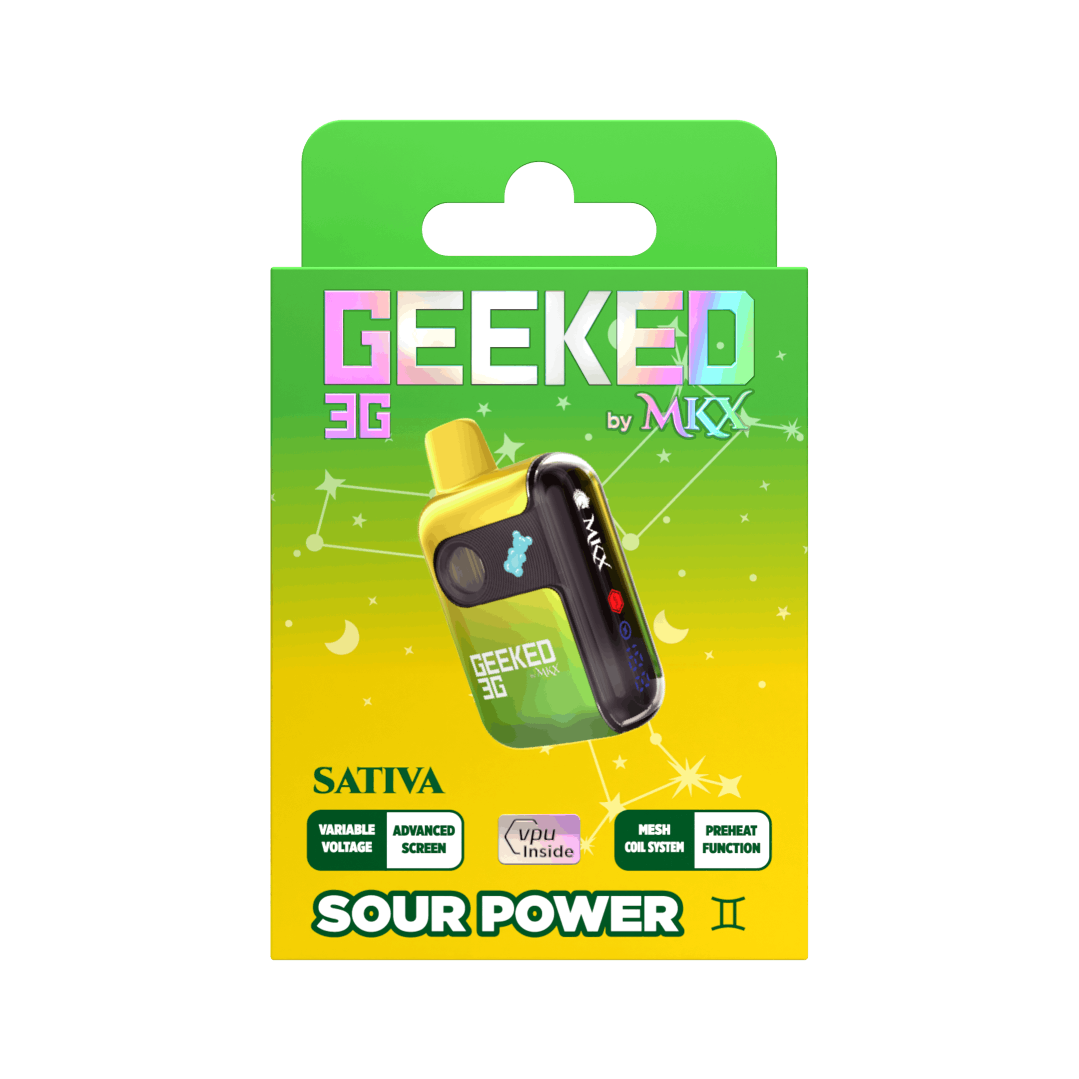 Photograph of product: Geeked x MKX Sour Power Disposable Vape Rec
