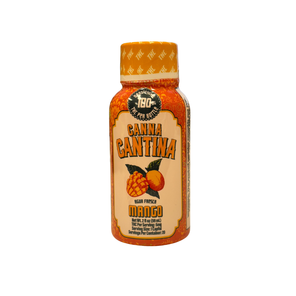 Photograph of product: Canna Cantina Agua Fresca - Mango Nano Infused Drink 100mg 2Floz