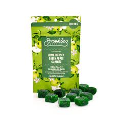 Photograph of product: Smokiez | Green Apple Gummies | 500 mg CBD:500 mg CBG