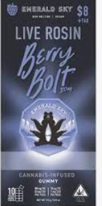 Photograph of product: BERRY BOLT [I] SINGLE ROSIN GUMMY - 100 MG