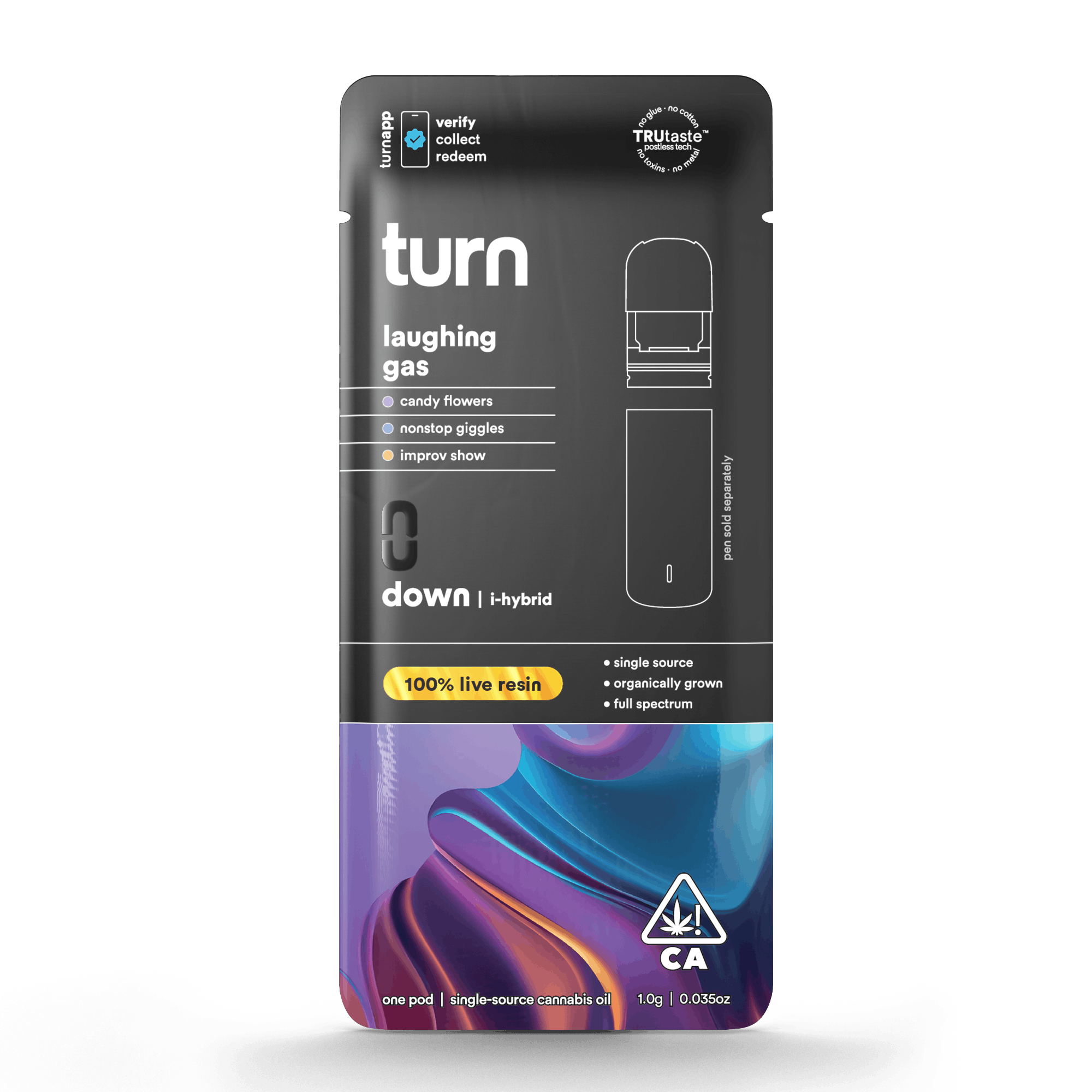 Photograph of product: LAUGHING GAS 1G LIVE RESIN POD