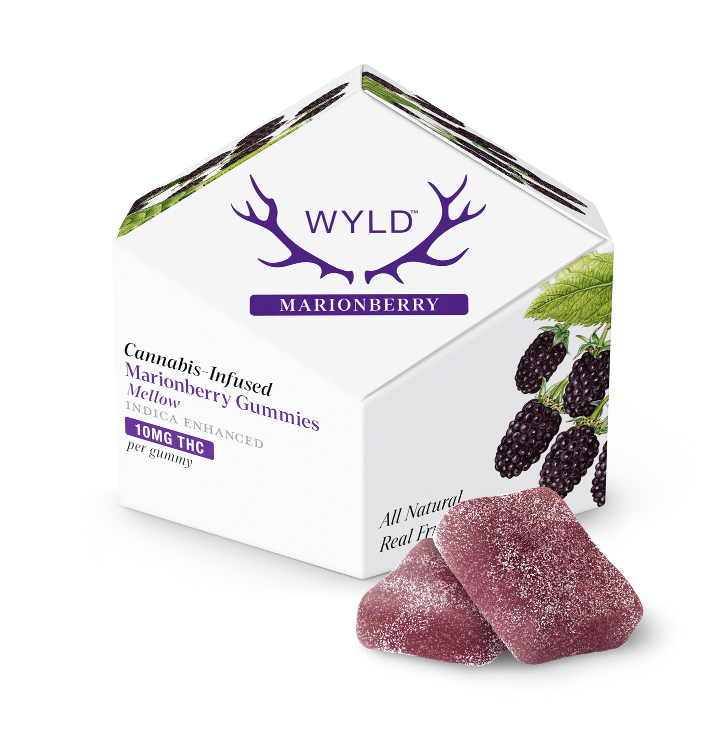 Photograph of product: Gummy | Wyld | 10pc Marionberry Oui'd Gummies | 100mg