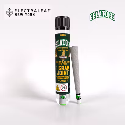 Photograph of product: Electraleaf | Ceramic Tip Pre-Roll | Gelato 33 | 1g