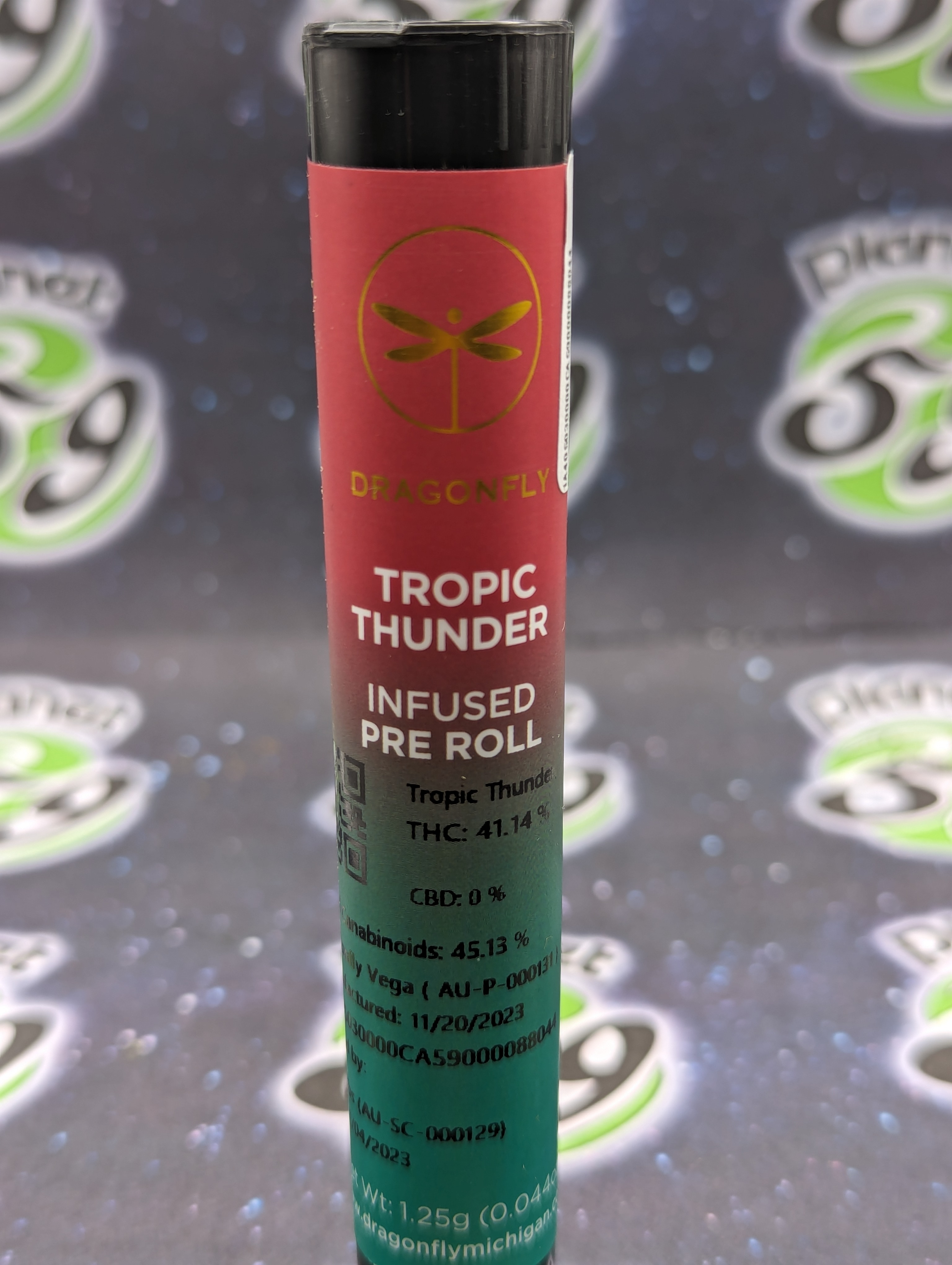Photograph of product: Dragonfly | Tropic Thunder | 1.25 Infused Preroll