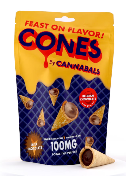 Photograph of Product: Dark Chocolate Cones (H) Cannabals | Infused Cones (100mg)