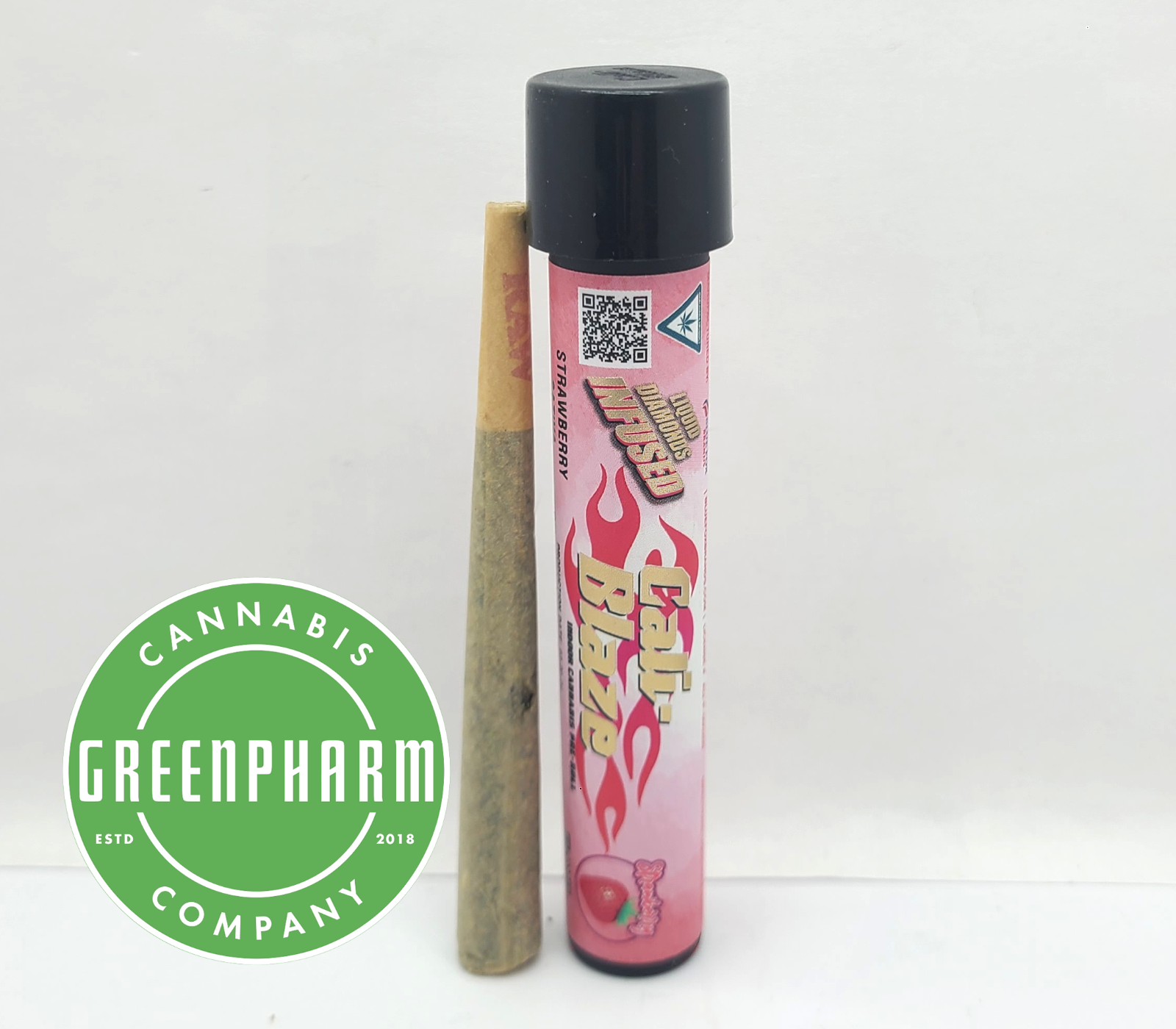 Photograph of product: Infused Pre-Roll | Cali-Blaze | Strawberry