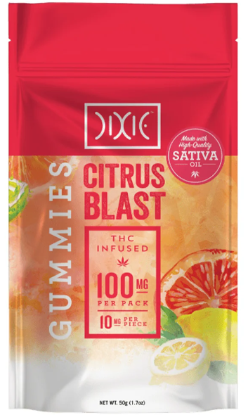 Photograph of product: Dixie - Gummy - Oui'd - Citrus Blast - 100mg