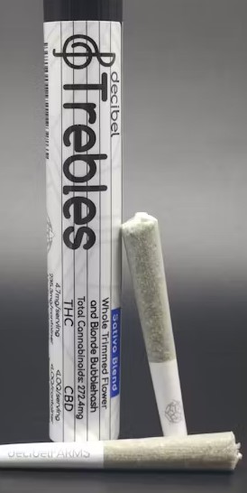 Photograph of product: 2pk Trebles Oui'd Blend - Infused Preroll - Decibel