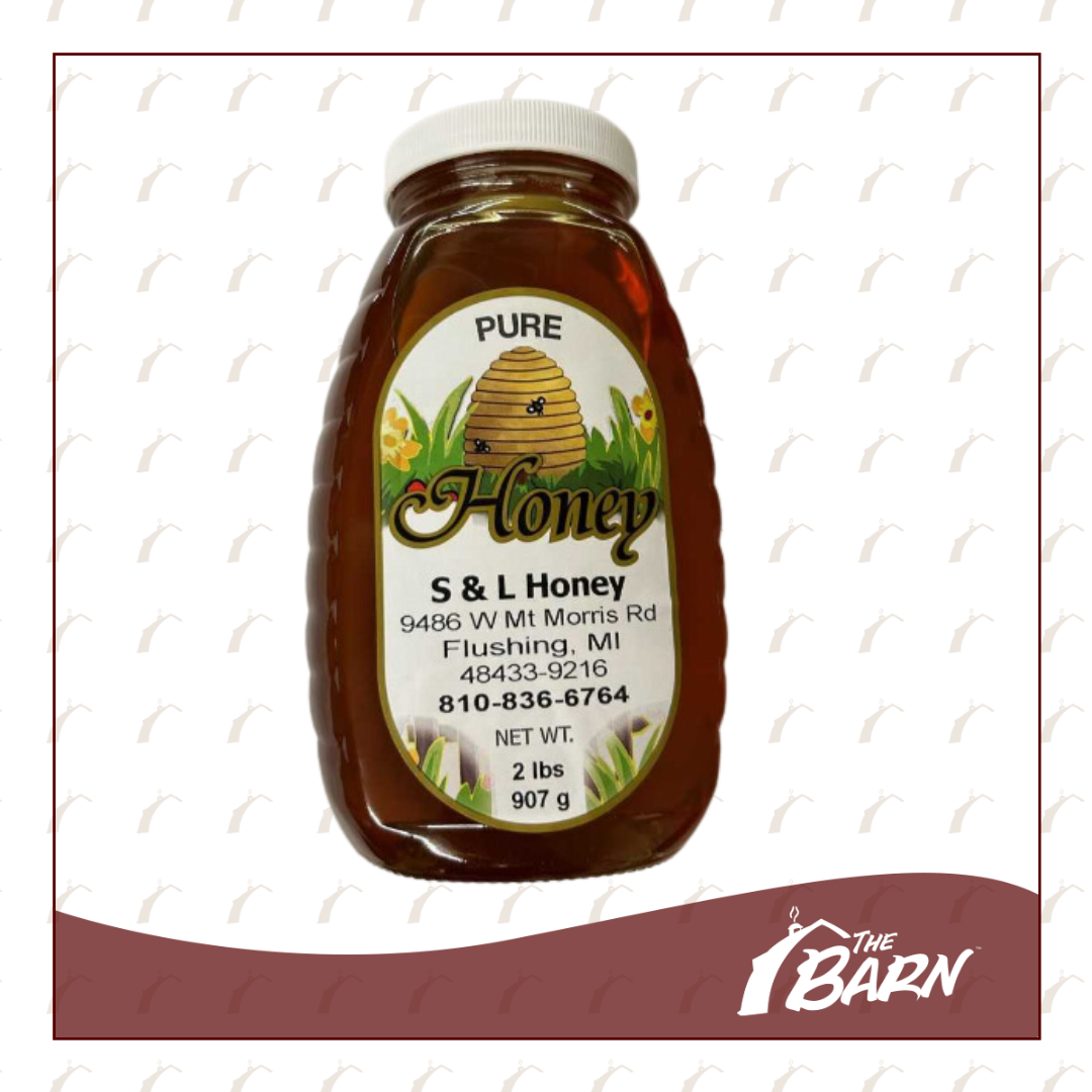 Photograph of product: S and L Honey - 2lb Glass Jar Raw Honey - REC