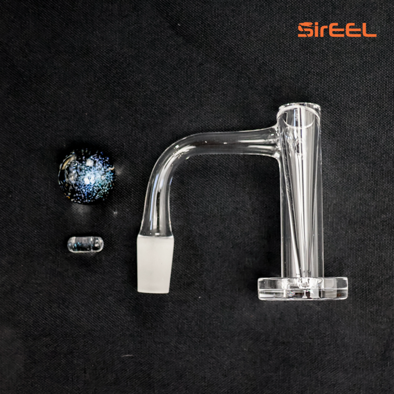 Photograph of product: SirEEL | Quartz Banger with Trickle Taste Terp Slide & Dichroic Ball Cap | 14mm Male