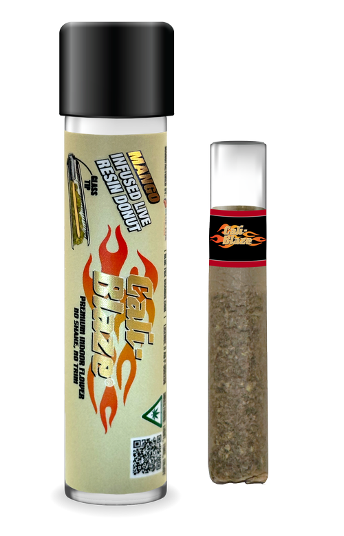 Photograph of product: Mango Infused (I) Live Resin Donut Preroll | 1.2g