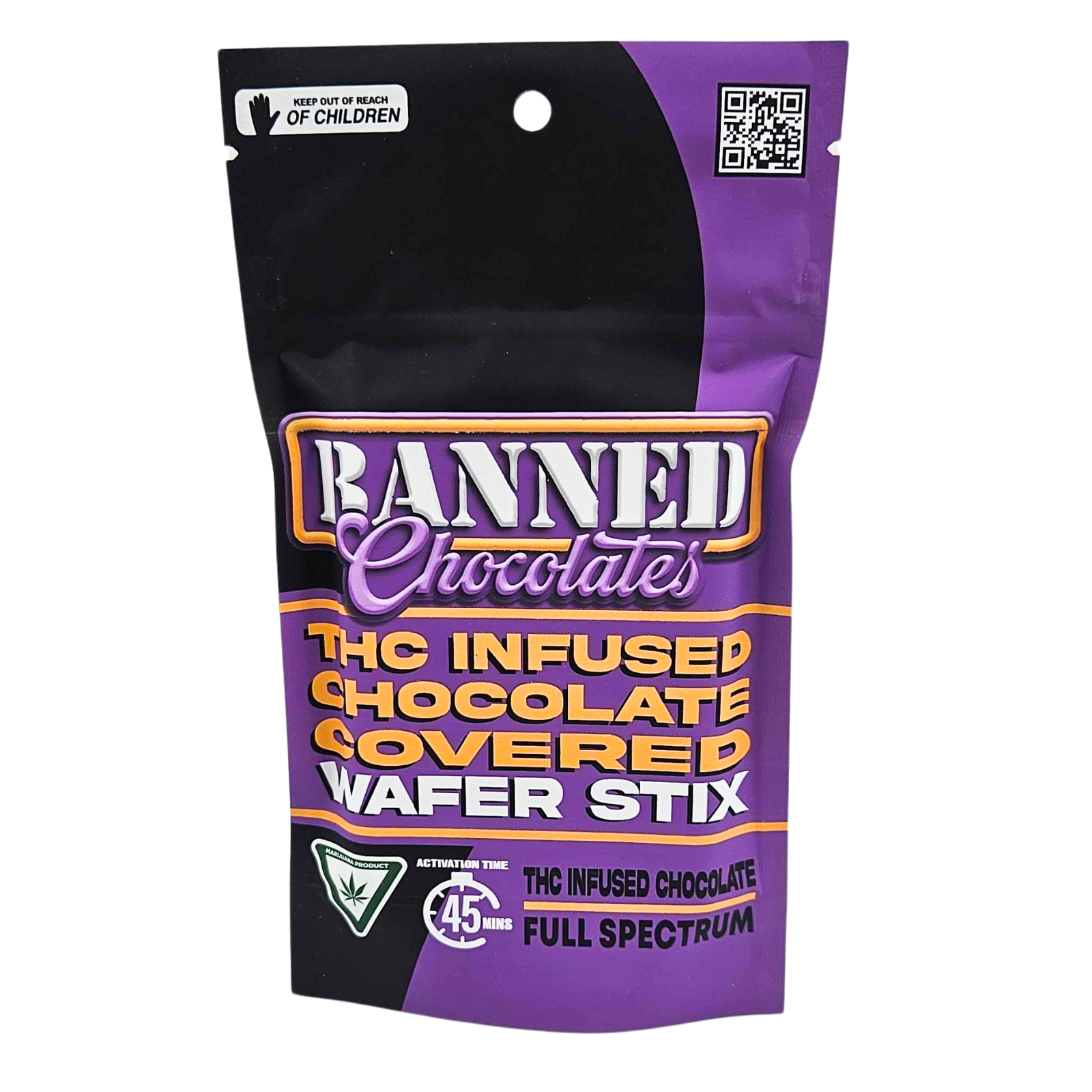 Photograph of product: BANNED | Edible | Baked Good | Chocolate Peanut Butter Wafers Stix | 200mg