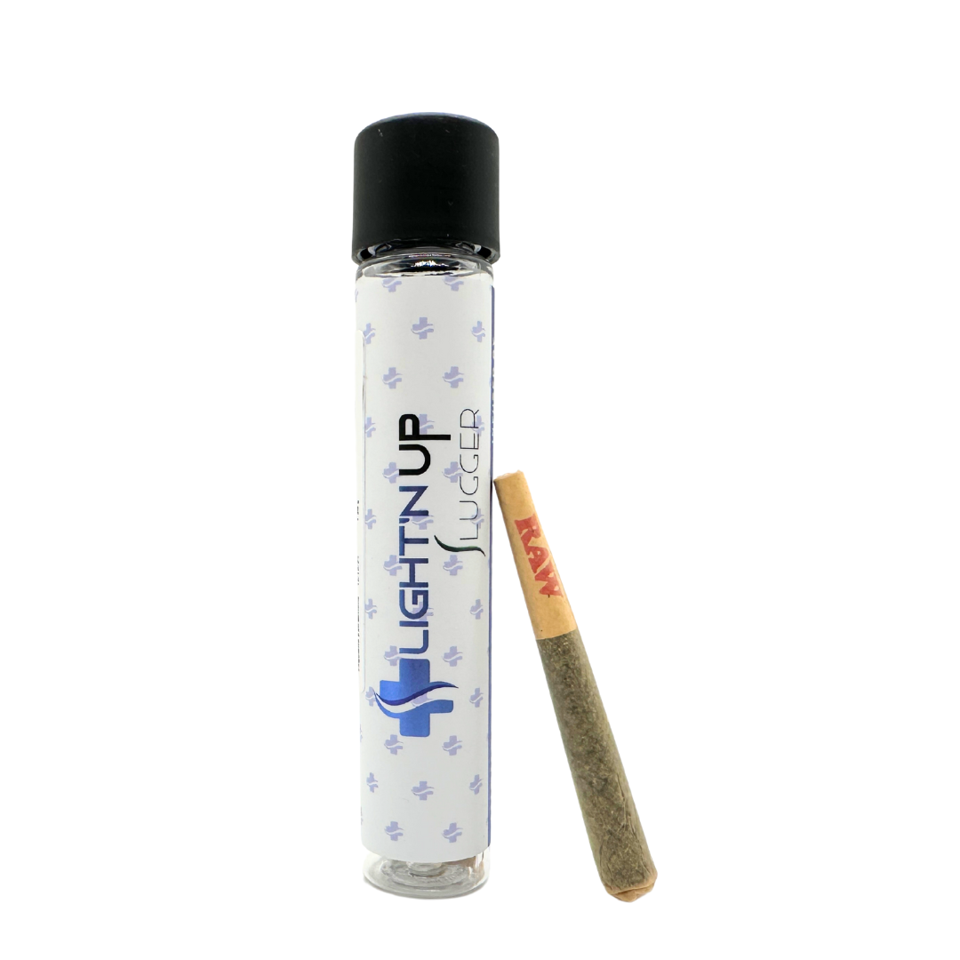 Photograph of product: Light'N Up | Sluggers | Rabbit Hole | au chocolat Rosin Infused Preroll