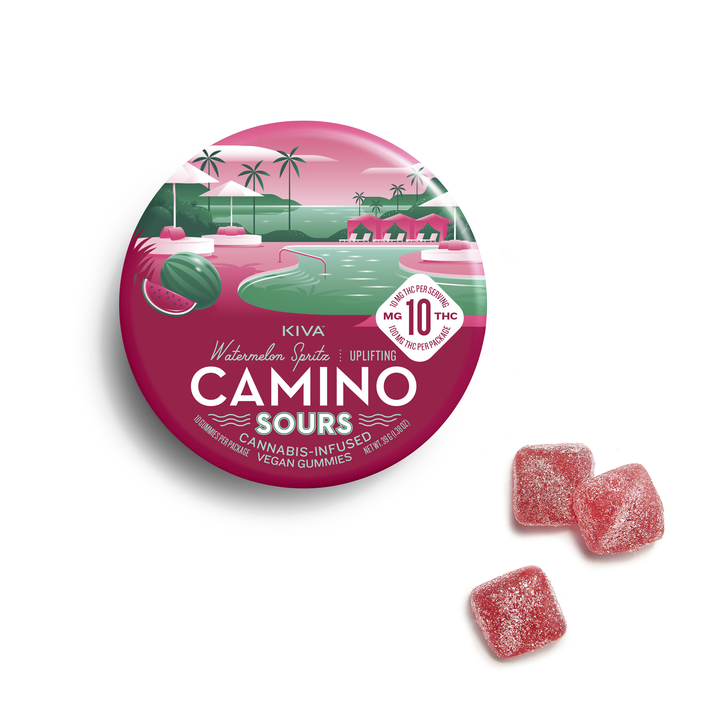 Photograph of product: Camino Sours Watermelon Spritz (S) 10mg 10pk