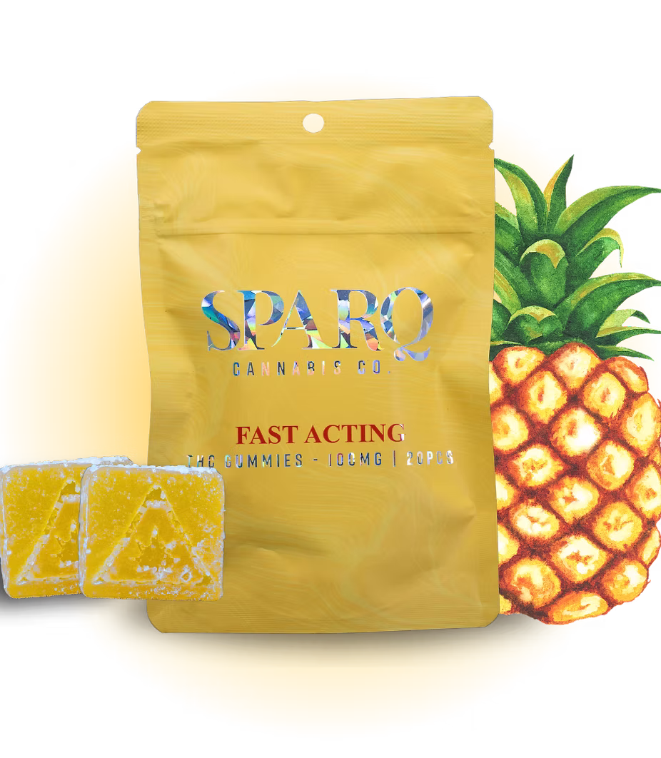 Photograph of product: Pineapple Fast Acting Gummies | 20pk
