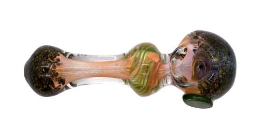 Photograph of product: 5" Decorative Glass Pipe Gold Fumed