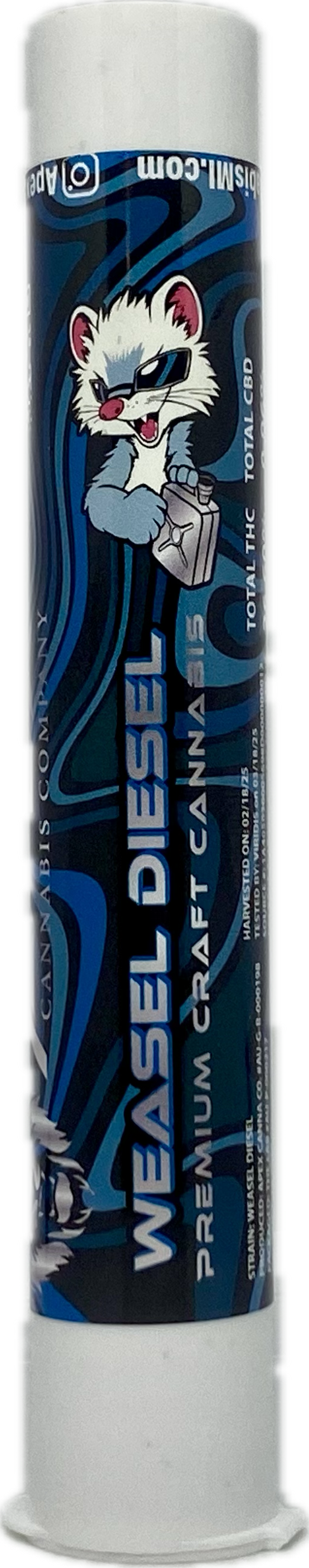 Photograph of product: Apex - Weasel Diesel - 1g Preroll