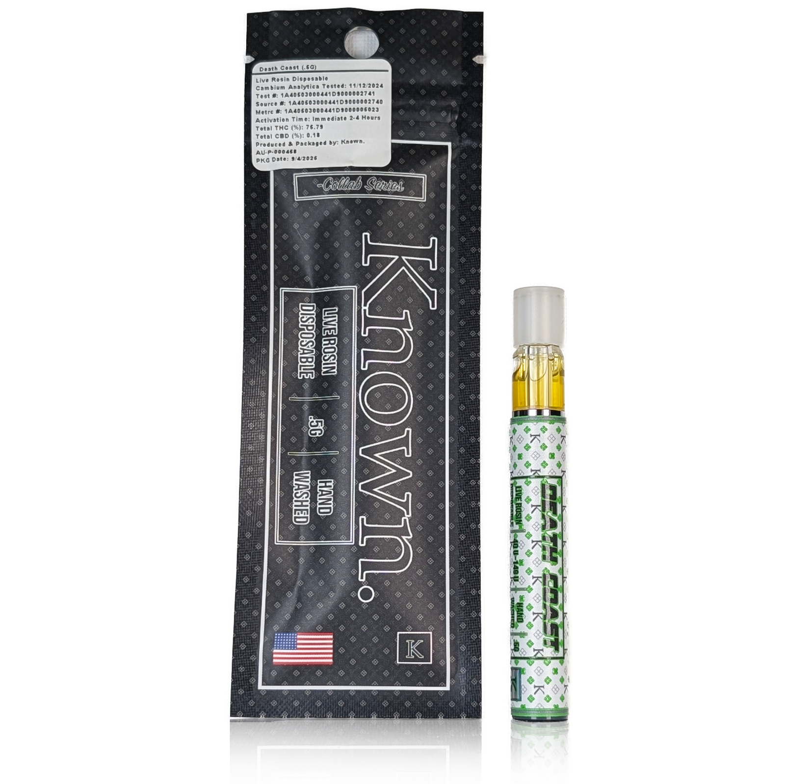 Photograph of product: DEATH COAST - au chocolat ROSIN DISPOSABLE