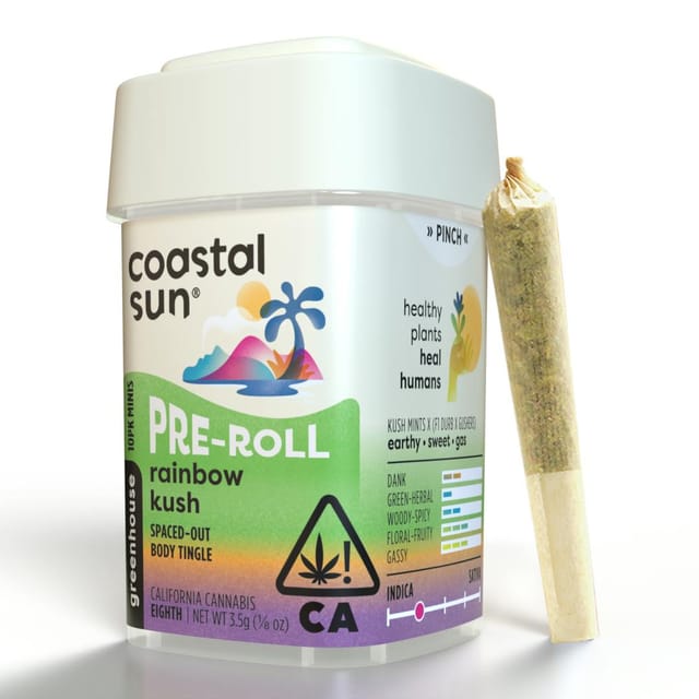 Photograph of product: Rainbow Kush | 0.35g 10Pk Mini Prerolls - 