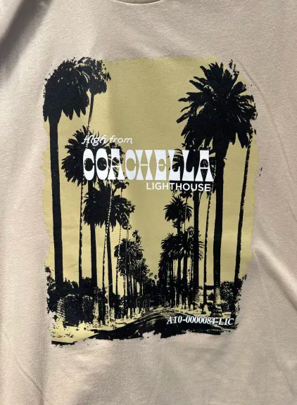 Photograph of product: Lighthouse | T-Shirt Palm Trees Tan