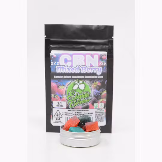 Photograph of product: Brother - Mixed Berry (2:1 TH-oui:CBN) Gummies 100mg
