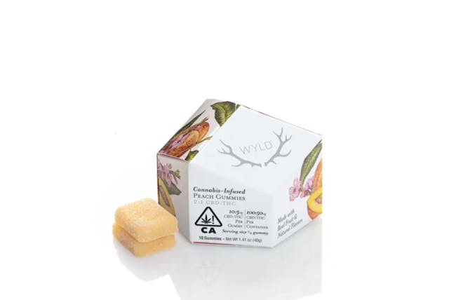 Photograph of product: Peach 2CBD:1TH-oui Gummies - 