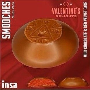 Photograph of product: Chocolate | Red Velvet Smooches | 100mg | 20pk | INSA