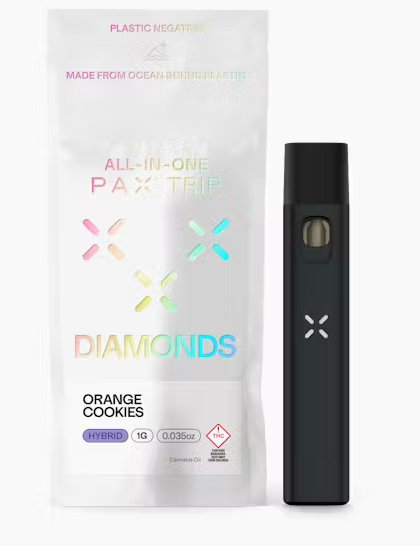 Photograph of product: DIAMONDS ORANGE COOKIES DISPOSABLE 1G C4