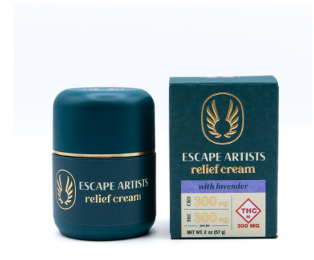 Photograph of Product: ESCAPE ARTISTS 300MG 1:1 RELIEF CREAM WITH LAVENDER
