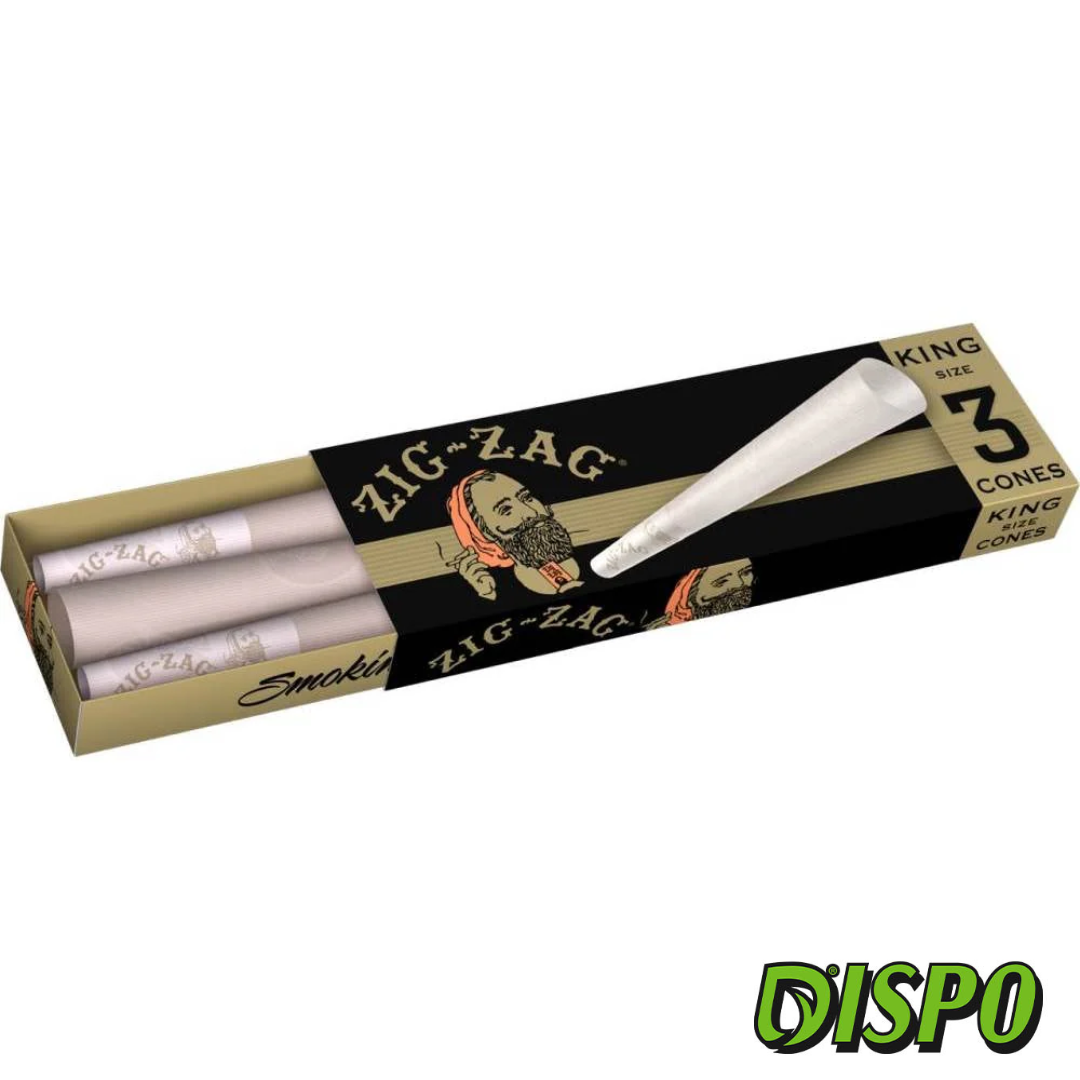 Photograph of product: Zig Zag  - Ultra Thin King Size Cones 3ct