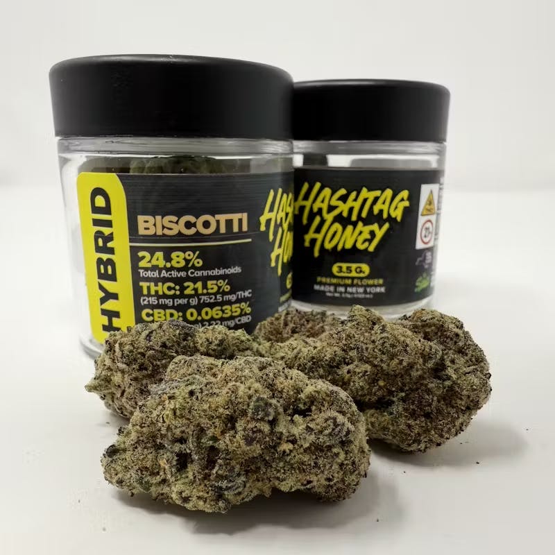 Photograph of product: au chocolattag Honey - Biscotti - Premium Flower - 3.5g