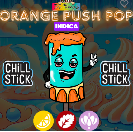 Photograph of product: Dr. Funky's - Chill Stick - Orange Push Pop