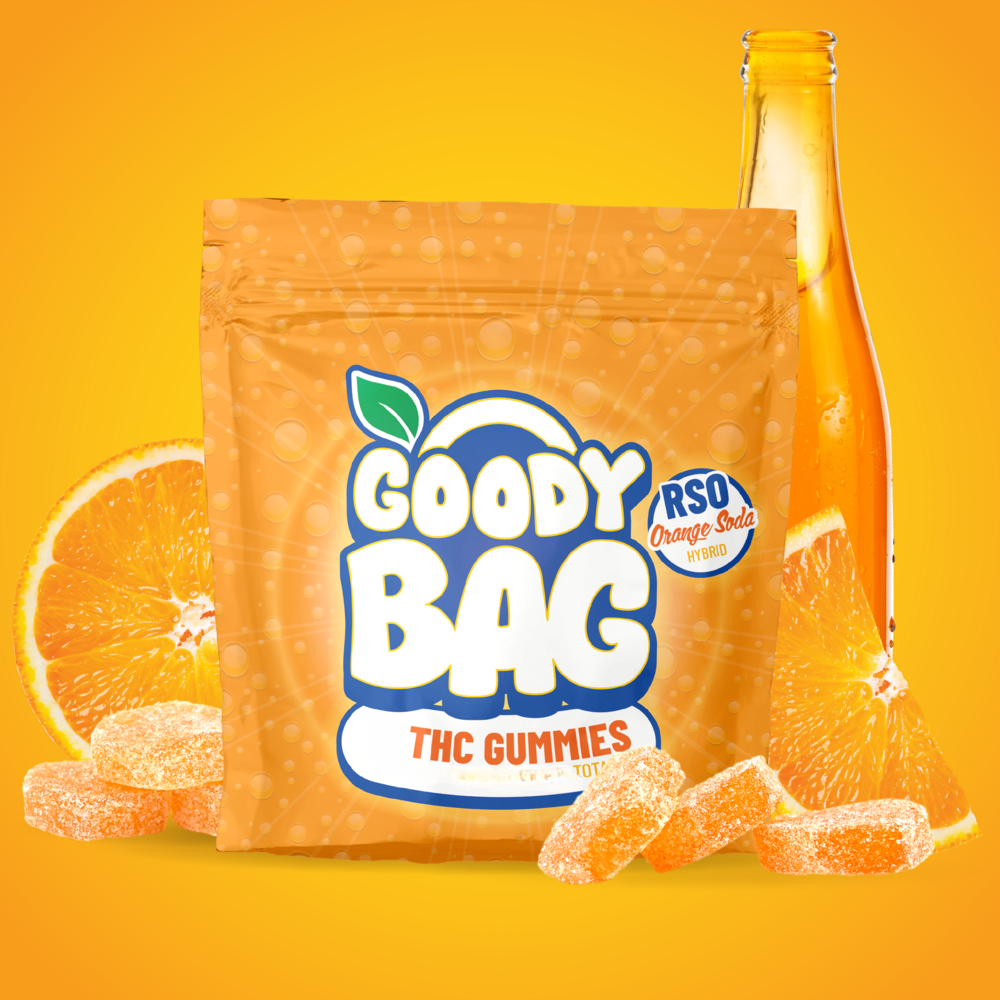 Photograph of product: Goody Bag Orange (H) RSO Gummies 20mg 5pk