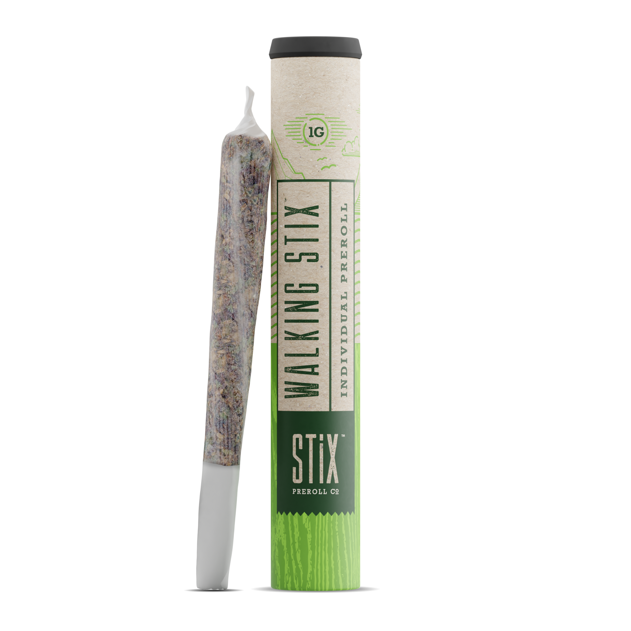 Photograph of product: Stix Preroll Co. Velvet Pie (H) Walking Stix 1g