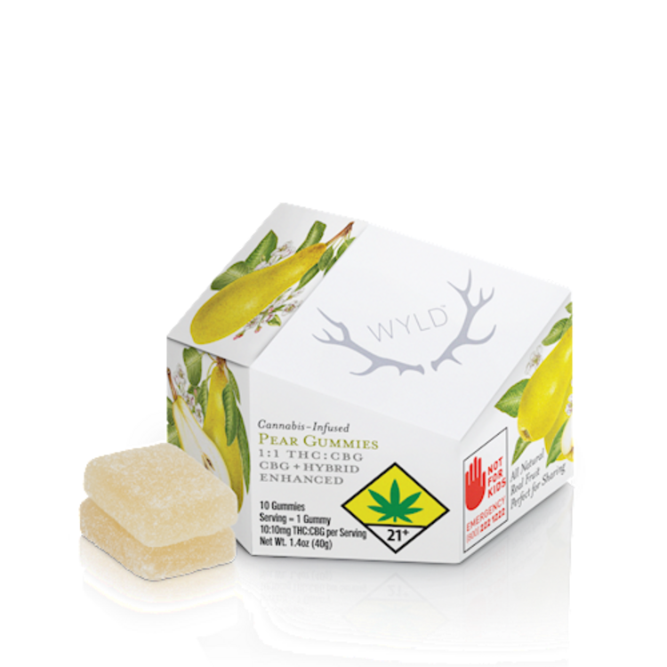 Photograph of product: Wyld - Hybrid Pear CBG + TH-oui 1: ummies 10pk