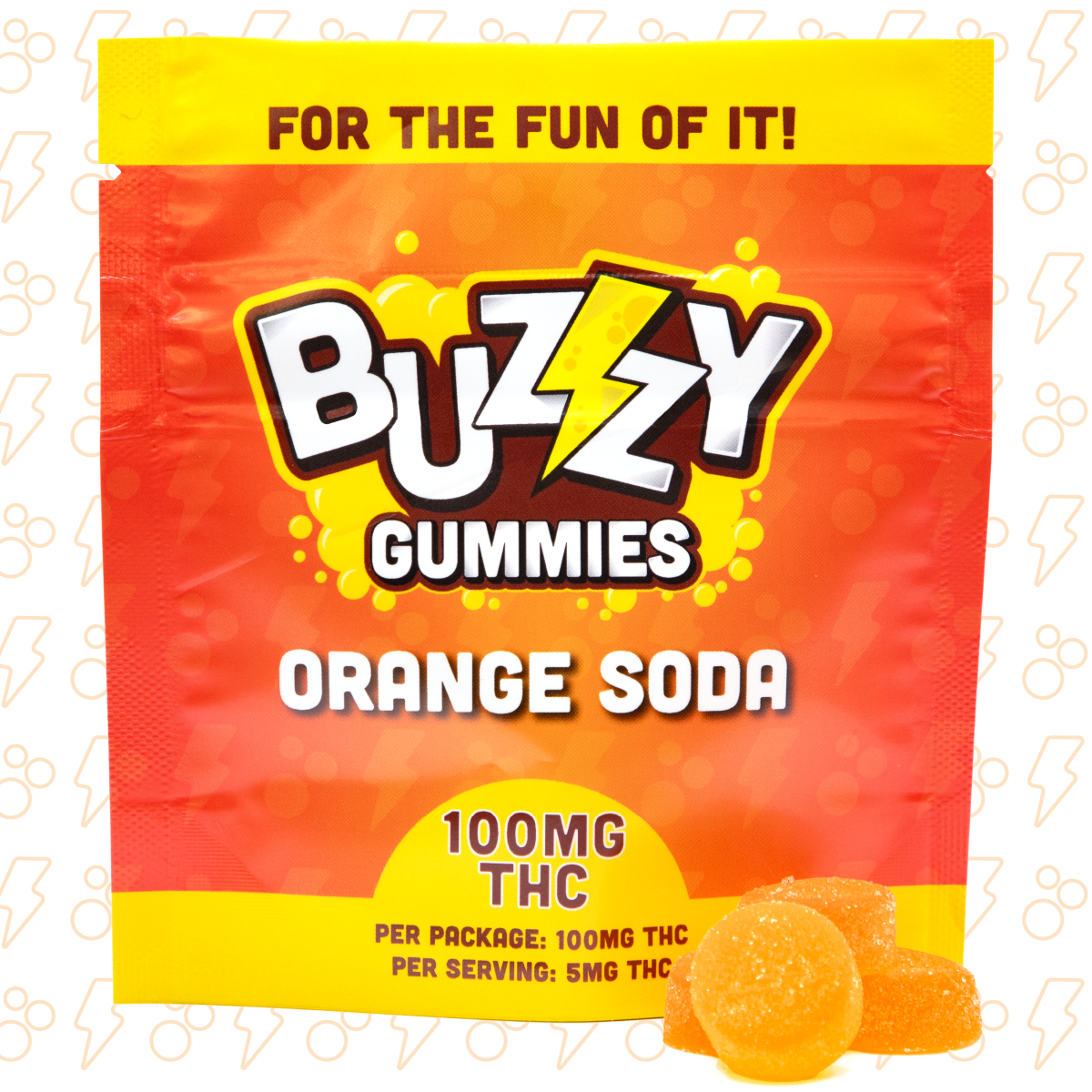 Photograph of product: Gummy - 100mg/20pc - Orange Soda
