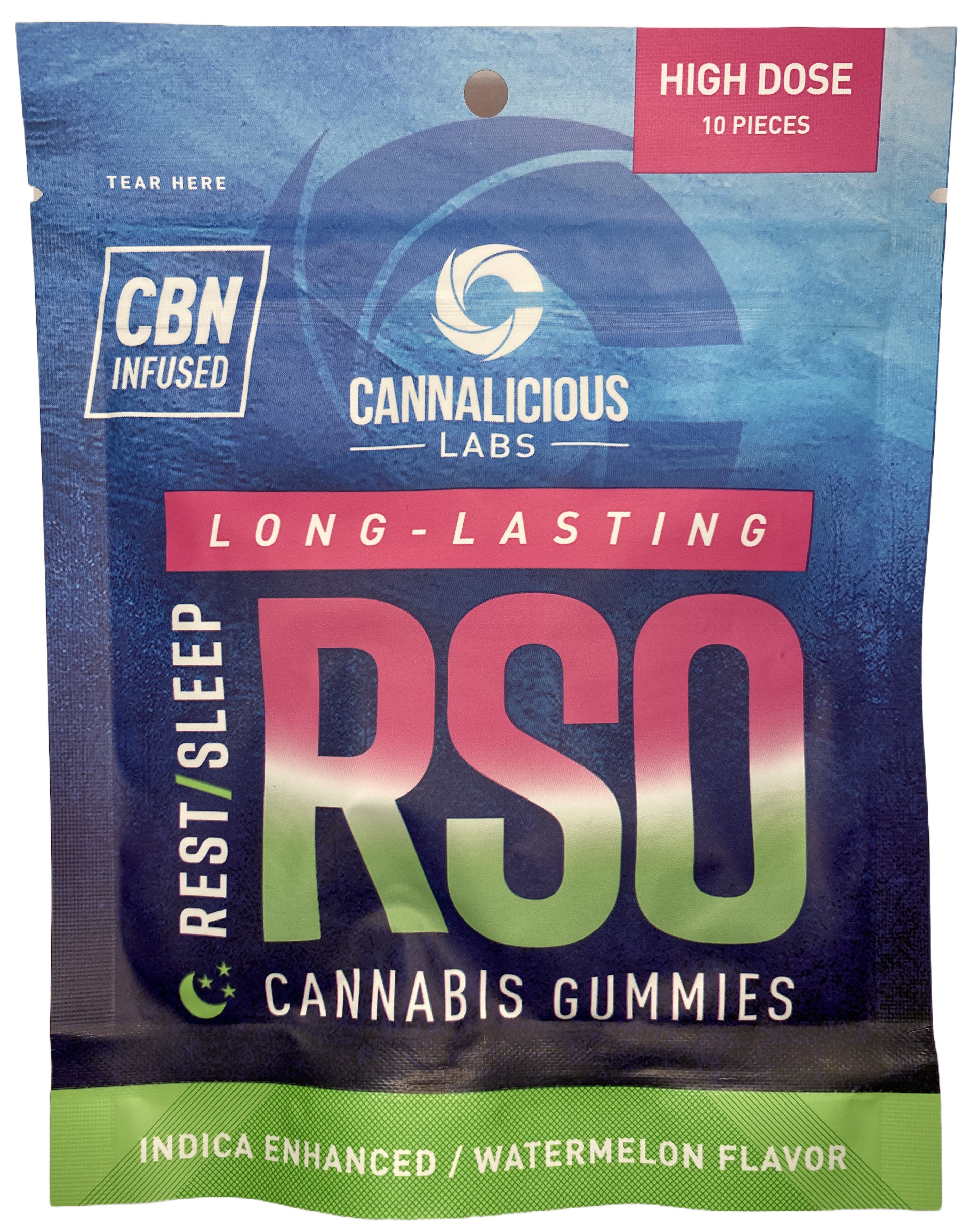 Photograph of product: Cannalicious | Watermelon Rest | RSO Gummy Edible | 200mg TH-oui