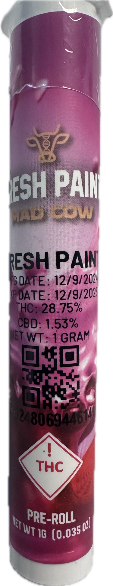 Photograph of product: MadCow Fresh Paint Pre Roll